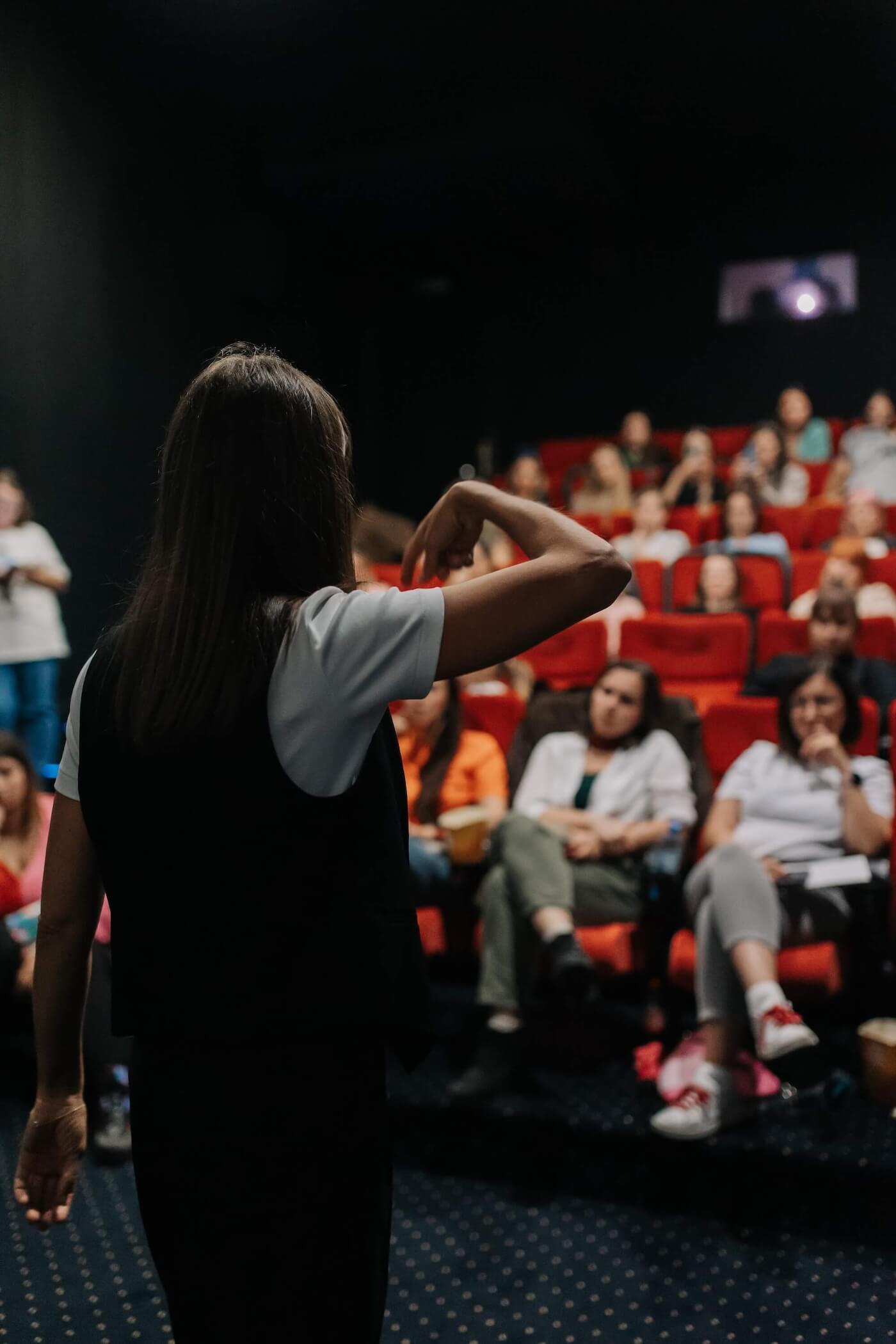 Prelegent podczas wydarzenia